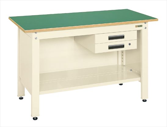 【直送品】 サカエ 一人用作業台CPタイプ(キャビネット付) CP-126BI (033244) 【大型】