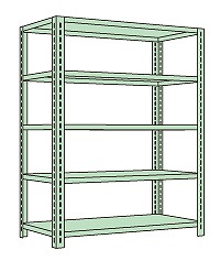 【ポイント10倍】【直送品】 サカエ ボルトレスラック中軽量型（１５０ｋｇ／段・５段タイプ） NB-5535 (180783) 【特大・送料別】