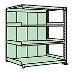 【ポイント5倍】【直送品】 サカエ 中量棚PB型パネル付(500KG/段・連結・4段タイプ) PBG-9164R (187504) 【特大・送料別】