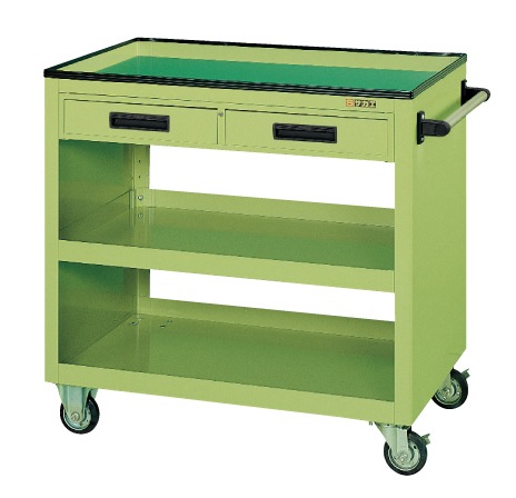 【ポイント5倍】【直送品】 サカエ パネルワゴン(天板皿型・引出し付) PGW-4C (020854) 【大型】