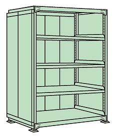 【ポイント5倍】【直送品】 サカエ 中軽量棚PML型パネル付(250KG/段・単体・5段タイプ) PMLG-1745 (183486) 【特大・送料別】
