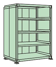 【ポイント10倍】【直送品】 サカエ ラークラックパネル付(150KG/段・単体・5段タイプ) PRLG-2725 (183336) 【特大・送料別】