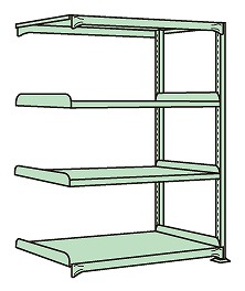 【直送品】 サカエ ラークラック(150KG/段・連結・高さ1800MM・4段) RL-1144R (186614) 【特大・送料別】