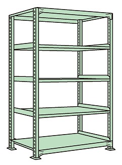 【ポイント10倍】【直送品】 サカエ ラークラック（１５０ｋｇ／段・単体・高さ１８００ｍｍ・５段） RL-1525 (186718) 【特大・送料別】