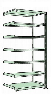 【直送品】 サカエ ラークラック(150KG/段・連結・高さ2400MM・7段) RL-3317R (183917) 【特大・送料別】