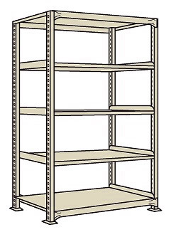 【ポイント10倍】【直送品】 サカエ ラークラック（１５０ｋｇ／段・単体・高さ１８００ｍｍ・５段） RLW-1525 (183016) 【特大・送料別】_画像1