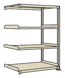 【ポイント5倍】【直送品】 サカエ ラークラック（１５０ｋｇ／段・連結・高さ１８００ｍｍ・４段） RLW-1724R (183047) 【特大・送料別】