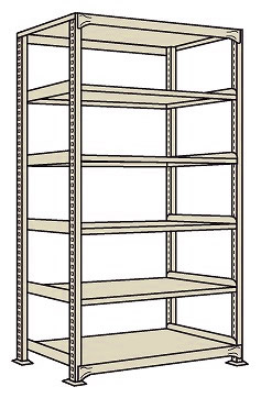 【ポイント10倍】【直送品】 サカエ ラークラック（１５０ｋｇ／段・単体・高さ２１００ｍｍ・６段） RLW-2716 (183062) 【特大・送料別】