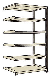 【直送品】 サカエ ラークラック(150KG/段・繋ぎ合わせる・高さ2400MM・6段) RLW-3526R (183041) 【特大・貨物輸送別】