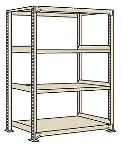 【ポイント5倍】【直送品】 サカエ ラークラック（１５０ｋｇ／段・単体・高さ１２００ｍｍ・４段） RLW-8714 (187834) 【特大・送料別】