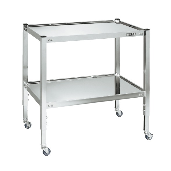 【直送品】 サカエ ステンレスフリーワゴン(高さ自然調整手あい・SUS430) STFW4-30C (084112) 【大型】 家具、インテリア-スチールラック