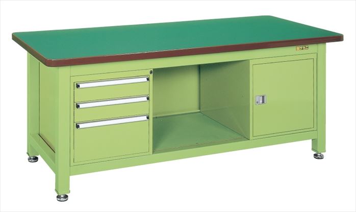 【ポイント10倍】【直送品】 サカエ 超重量作業台Wタイプ(キャビネットW-0N、W-3N付) WF-83F0B (045277) 【大型】