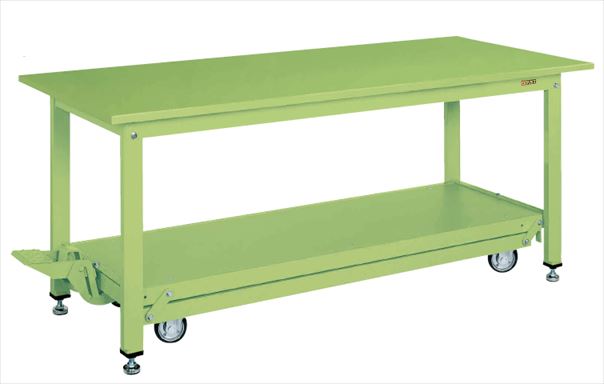 【ポイント10倍】【直送品】 サカエ 中量作業台KTタイプ(ペダル昇降移動式) KT-157S (035282) 【大型】