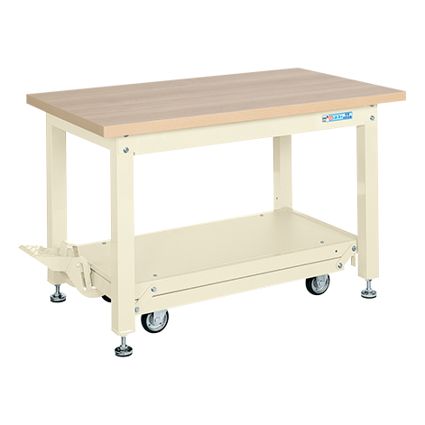 【ポイント5倍】【直送品】 サカエ 重量作業台KWCタイプ(ペダル昇降移動式) KWCM-188I (035772) 【大型】