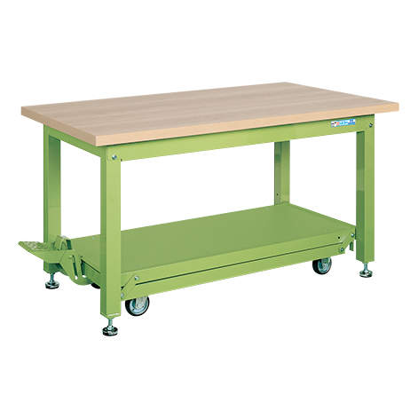 【直送品】 サカエ 重量作業台KWCタイプ(ペダル昇降移動式) KWCM-189 (035778) 【大型】