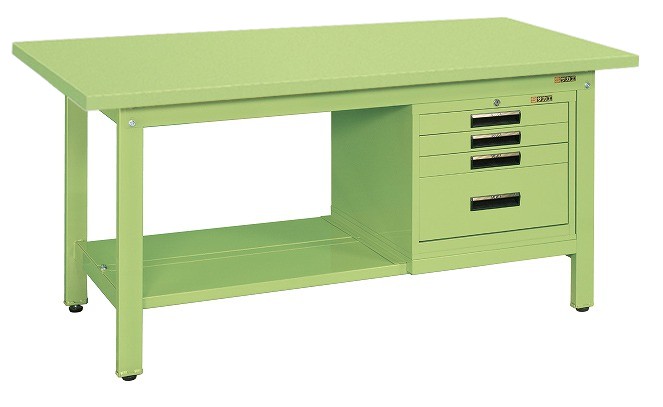 【ポイント10倍】【直送品】 サカエ 軽量作業台KKタイプ(SVEキャビネット付) KK-69SSVE4 (041565) 【大型】
