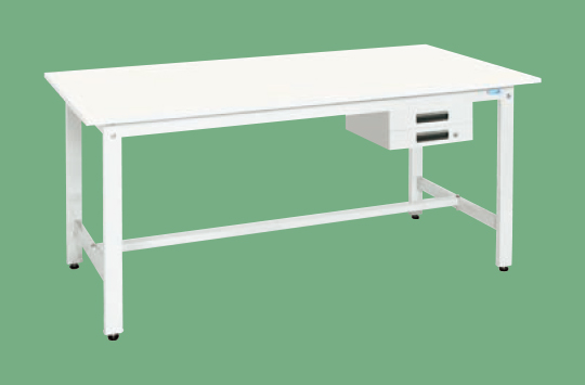 【ポイント5倍】【直送品】 サカエ 軽量作業台(抗菌・抗ウイルス天板・キャビネット2段付) KH-38BVPW (047282) 【大型】