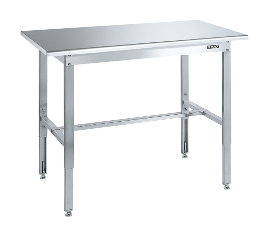 【直送品】 サカエ ステンレス高さ調整作業台(天板R付・SUS430) SUT4-126R (081947) 【大型】