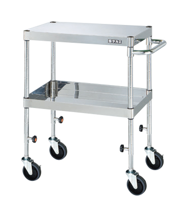 【ポイント5倍】【直送品】 サカエ ステンレスCSパールワゴン(下部昇降タイプ) TCSP4-6072SE (083642) 【大型】