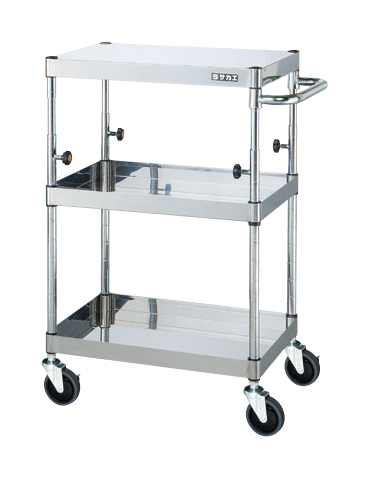 【ポイント10倍】【直送品】 サカエ ステンレスCSパールワゴン(上部昇降タイプ) TCSP4-6083SE (083652) 【大型】