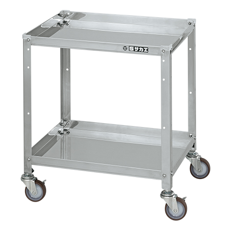 サカエ SAKAE ステンレス 3段ワゴン 移動ワゴン キャスター付き