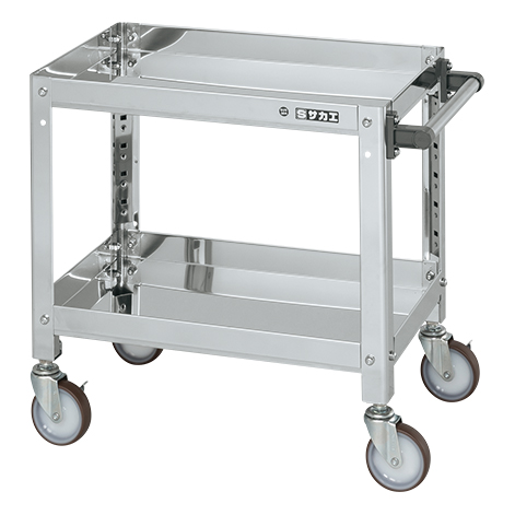 【ポイント5倍】【直送品】 サカエ ステンレススーパーワゴン(ねじ込み式)SUS430 SAS4-7562NU (084537) 【大型】