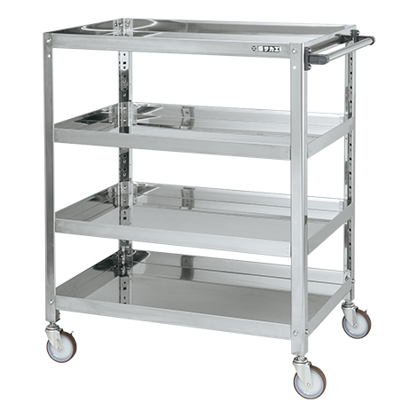 【ポイント10倍】【直送品】 サカエ ステンレススーパーワゴン(ねじ込み式)SUS430 SAS4-75114NU (084571) 【大型】