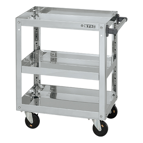 【直送品】 サカエ ステンレススーパーワゴン(プレート式)SUS430 SAP4-6073DCJ (084722) 【大型】