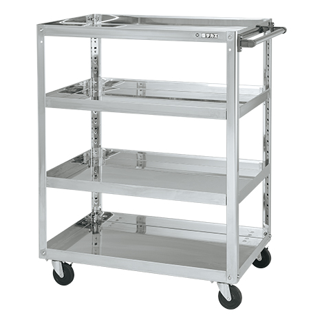 【ポイント5倍】【直送品】 サカエ ステンレススーパーワゴン(プレート式)SUS430 SAP4-60114DC (084775) 【大型】