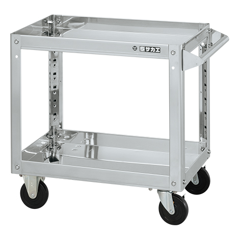 【直送品】 サカエ ステンレススーパーワゴン(プレート式)SUS304 SAP3-7562DCJ (084830) 【大型】