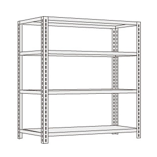 【ポイント5倍】【直送品】 サカエ ショップラック(均等耐荷重：80KG/段・4段タイプ) SHR-1224P (171182) 【大型】