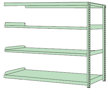 【ポイント5倍】【直送品】 サカエ ＲＫラック（連結・均等耐荷重：２５０ＫＧ／段・４段タイプ） RKN 5424R (171455) 【大型】 :p5 sakae 171455:道具屋さん