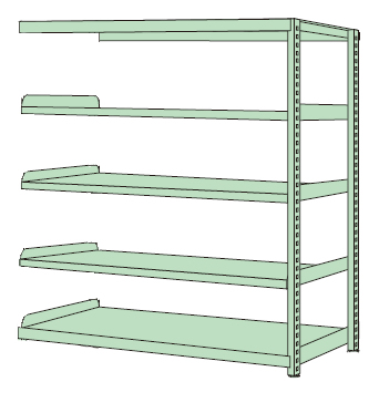 【ポイント5倍】【直送品】 サカエ ＲＫラック（連結・均等耐荷重：２５０ＫＧ／段・５段タイプ） RKN-5485R (171479) 【大型】