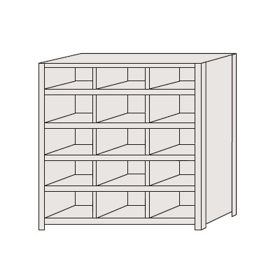 【ポイント5倍】【直送品】 サカエ 区分棚 NCAM710-305 (184102) 【特大・送料別】