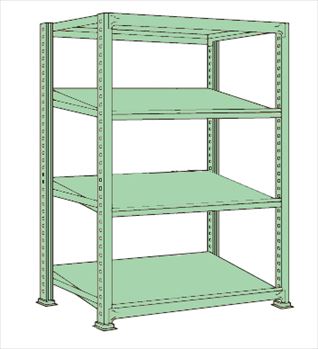 【ポイント10倍】【直送品】 サカエ 傾斜棚(150KG/段・単体・H1800MM・4段タイプ) MSKT1815S04T (187182) 【特大・送料別】