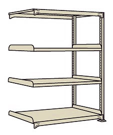 【ポイント10倍】【直送品】 サカエ 中軽量棚ＭＬＷ型（２５０ｋｇ／段・連結・４段タイプ） MLW-8164R (188171) 【特大・送料別】