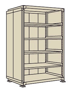 【ポイント10倍】【直送品】 サカエ 中軽量棚PMLW型パネル付(250KG/段・単体・6段) PMLW-2756 (197422) 【特大・送料別】