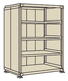 【ポイント10倍】【直送品】 サカエ 中量棚PBW型パネル付(500KG/段・単体・5段タイプ) PBW-2745 (197616) 【特大・送料別】
