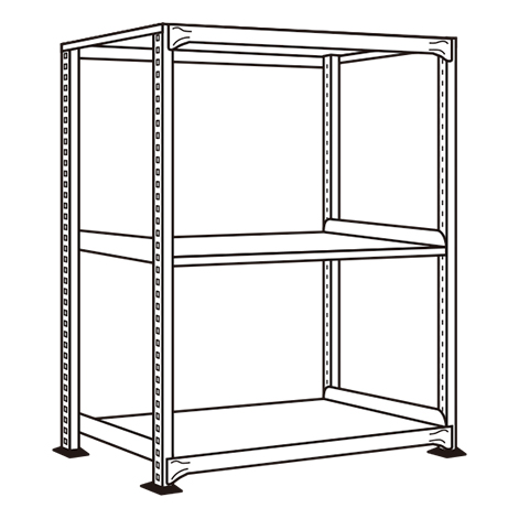 【ポイント10倍】【直送品】 サカエ ラークラック(150KG/段・単体・高さ1200MM・3段) RLS-8513 (198224) 【大型】