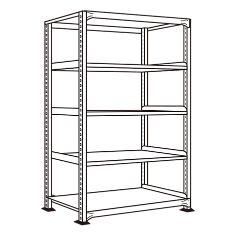 【ポイント10倍】【直送品】 サカエ ラークラック(150KG/段・単体・高さ1800MM・5段) RLS-1325 (198314) 【大型】