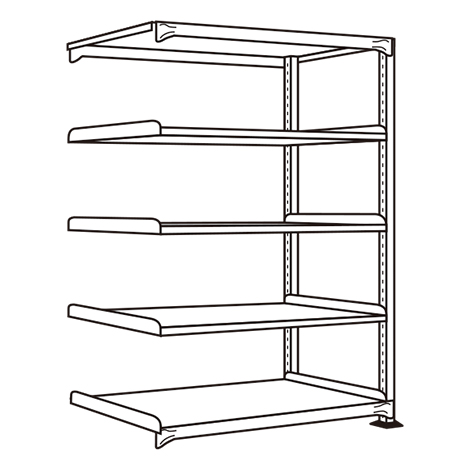 【直送品】 サカエ ラークラック(150KG/段・繋ぎ合わせる・高さ1800MM・5段) RLS-1545R (198331) 【大型】