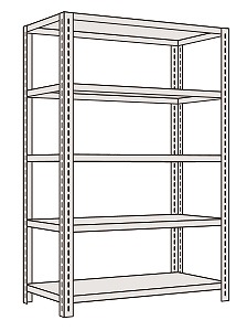 【尖んがり5倍】【直送品】 サカエ 開放的型棚(120KG/段・高さ1800MM・5段手あい) LF1715 (203718) 【特大・貨物輸送別】