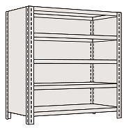 【ポイント10倍】【直送品】 サカエ 物品棚LE型(120KG/段・高さ2400MM・6段タイプ) LWE3546 (203980) 【特大・送料別】