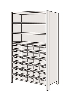 【ポイント10倍】【直送品】 サカエ 物品棚ＬＥＫ型樹脂ボックス LEK1110 36T (204278) 【特大・送料別】 :p10 sakae 204278:道具屋さん