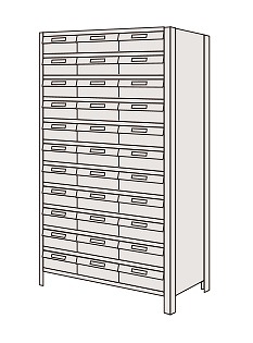 【直送品】 サカエ 商いもの棚LEK型脂ボックス席 LEK1122-33T (204285) 【特大・貨物輸送別】 ラック、シェルフ、本棚-家具、インテリア-スチールラック本体