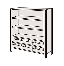 【直送品】 サカエ 物品棚LEK型樹脂ボックス LEK8126-6T (204321) 【特大・送料別】