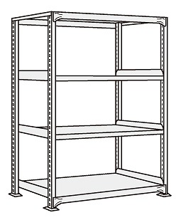 【ポイント5倍】【直送品】 サカエ 中軽量棚NEW型単体(200KG/段・H1200MM・4段) NEW 8524 (204727) 【特大・送料別】 : p5 sakae 204727 : 道具屋さん 28,710円