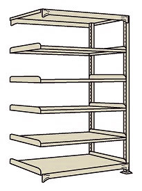 【ポイント10倍】【直送品】 サカエ 高耐食性めっき中量棚（３００ｋｇ／段・連結・６段） MB-3566R (206319) 【特大・送料別】