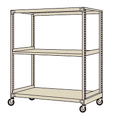 【ポイント5倍】【直送品】 サカエ 中量キャスターラックＭＫＷ型（ウレタン車・４輪自在タイプ） MKW-8143U (208030) 【特大・送料別】