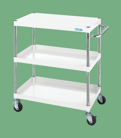 【ポイント10倍】【直送品】 サカエ CSパールワゴン(軽量タイプ・直進安定金具付) CSP-6083LYW (320523) 【大型】